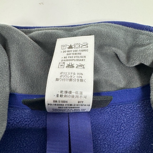 PATAGONIA Women's Vest Blue Hybrid Fleece Full Zip Elastic Waist 31815 Sz Sm X6 - Picture 5 of 6